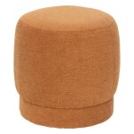 Pouf bouclette amea orange d39cm - atmosphera createur dinterieur
