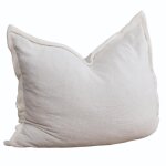 Pouf bouclette d�houssable - 140x180 cm bananair blanc cass�