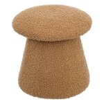 Pouf bouclette enfant zopi marron d27cm - atmosphera createur dinterieur