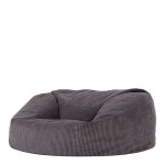 Pouf canap en velours ctel - icon - 160cm x 140cm - gris anthracite