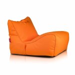 Pouf chaise longue imperm�able ext�rieur avec pochette et poign�e 80x60x60cm orange m3 ? ecopuf