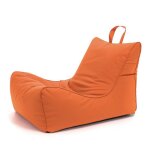 Pouf chaise longue imperm�able ext�rieur avec pochette et poign�e 80x60x60cm orange ? ecopuf