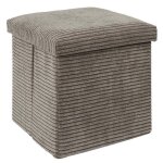 Pouf coffre pliable ctel scott 38cm taupe