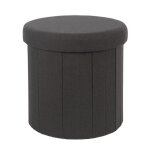 Coffre pouf pliable - home deco factory - pills - noir