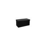 Pouf pliant double noir - atmosphera createur dinterieur