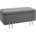 Homcom - banc - velours ( 100% polyester) - 100x40x42cm - gris foncé Homcom - banc - velours ( 100% polyester) - 100x40x42cm - gris foncé