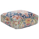 Pouf en coton multicolore 50 x 50 x 20 cm oued