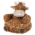 Pouf coussin de sol enfant jeannine la girafe 45�45�45 cm polyester - 1 place