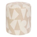 Pouf d36 cm delor arty beige atmosphera