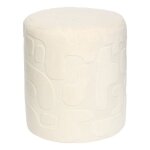 Pouf d36 cm delor d�corateur blanc atmosphera