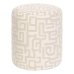 Pouf d36 cm delor moderniste blanc atmosphera
