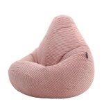 Pouf enfant inclinable icon velours ctel 65x65cm rose aube