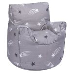 Fauteuil pouf - pouf - imprimé Étoiles filantes - 60 cm - tissu en polycoton - pour enfants Fauteuil pouf - pouf - imprimé Étoiles filantes - 60 cm - tissu en polycoton - pour enfants