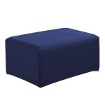 Housse de pouf - baoblaze - bleu fonc� - extensible - tissu jacquard - protection contre les taches
