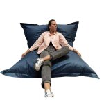 Pouf extrieur impermable dhoussable anti - uv - 140x180 cm bananair bleu