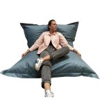 Pouf extrieur impermable dhoussable anti - uv - 140x180 cm bananair gris fonc