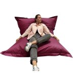 Pouf ext�rieur imperm�able d�houssable anti - uv - 140x180 cm - bananair - rouge fabriqu� en france