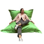 Pouf ext�rieur imperm�able d�houssable anti - uv - 140x180 cm - bananair - vert fabriqu� en france