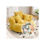 Pouf fauteuil avec dossier haut trois coussins adapt� aux adultes et enfants id�al comme fauteuil gaming ...