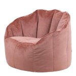Pouf fauteuil en velours sirena - icon - rose - 1 personne - tissu - classique - intemporel Pouf fauteuil en velours sirena - icon - rose - 1 personne - tissu - classique - intemporel