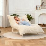 Pouf g�ant pouf convertible 3 en 1 pour adultes avec housse lavable socle en fer robuste id�al pour le ...