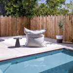 Pouf gant dextrieur xl gris perle - 130x165cm - rsistant aux uv - housse amovible et lavable - bleu ...