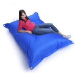 Pouf g�ant ext�rieur bleu big52� - tissu outdoor - taille xxl 170 x 130 cm