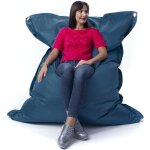 Pouf gant extrieur livedeco bleu ptrole big52 iron raw