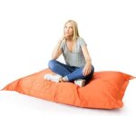 Pouf g�ant orange xl - livedeco� - adulte - ecologique - int�rieur et ext�rieur