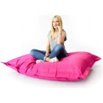 Pouf g�ant rose xl - livedeco� - rempli de billes de polystyr�ne recycl� - d�houssable - int�rieur et ...