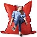 Pouf gant rouge big52 - taille xxl - billes de polystyrne recycl cologique