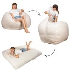 Pouf lit convertible 2en1 bananair blanc cassé Pouf lit convertible 2en1 bananair blanc cassé