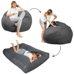 Pouf lit convertible 2en1 bananair gris foncé Pouf lit convertible 2en1 bananair gris foncé