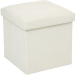 Pouf pliant lysandre beige - atmosphera cr�ateur dint�rieur