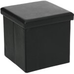 Pouf pliant noir - atmosphera createur dinterieur Pouf pliant noir - atmosphera createur dinterieur