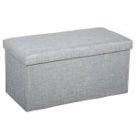Pouf pliant double tomaz gris souris - atmosphera cr�ateur dint�rieur