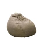 Pouf poire dhoussable beige 120 x 100 cm - fauteuil canap coussin de sol pouf dintrieur - rempli de ...
