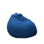 Pouf poire dhoussable bleu 120 x 100 cm - fauteuil canap coussin de sol pouf dintrieur - rempli de ...