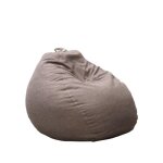 Pouf poire d�houssable - 120x100 cm - bananair - gris fonc� fabriqu� en france