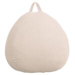 Pouf poire velours ctel dhoussable - 80x70 cm bananair blanc