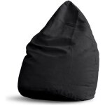 Pouf poire xl plus 220 l - ligne confort - fauteuil poire adulte et enfant pour salon - noir