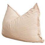 Pouf velours côtelé déhoussable - 140x180 cm bananair blanc cassé Pouf velours côtelé déhoussable - 140x180 cm bananair blanc cassé