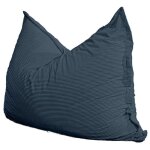 Pouf velours côtelé déhoussable - 140x180 cm bananair bleu nuit Pouf velours côtelé déhoussable - 140x180 cm bananair bleu nuit