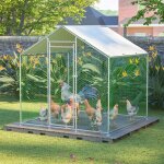 Poulailler 2 x 2 x 2 m avec serrure de s�curit� - en m�tal - adapt� aux poules lapins et autres petits ...