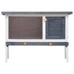 Poulailler en bois clapier dextrieur 1 niveau pour poules petits animaux lapins - 90 x 45 x 655 cm gris ...