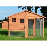 Poulailler en bois pour jardin ext�rieure poules cage canard �quip� 2 perches 190 x 67 x 117 cm poulailler ...
