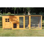 Poulailler en bois pour jardin extrieur - flexi - modle 149 - 2 perchoirs - nichoir - 215 x 80 x 68 ...