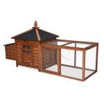 Poulailler 4 poules bois de sapin avec enclos java