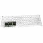 Promotion poulailler enclos � poules cage pour lapins argent 650x55x55 cm acier galvanis� 151980