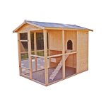 Poulailler trs grande taille xxl toit bitum 4, 69m - pour 6 - 10 poules